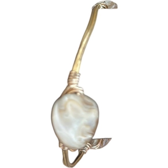 Copper wired bracelet with three stones - Picture 9 of 10